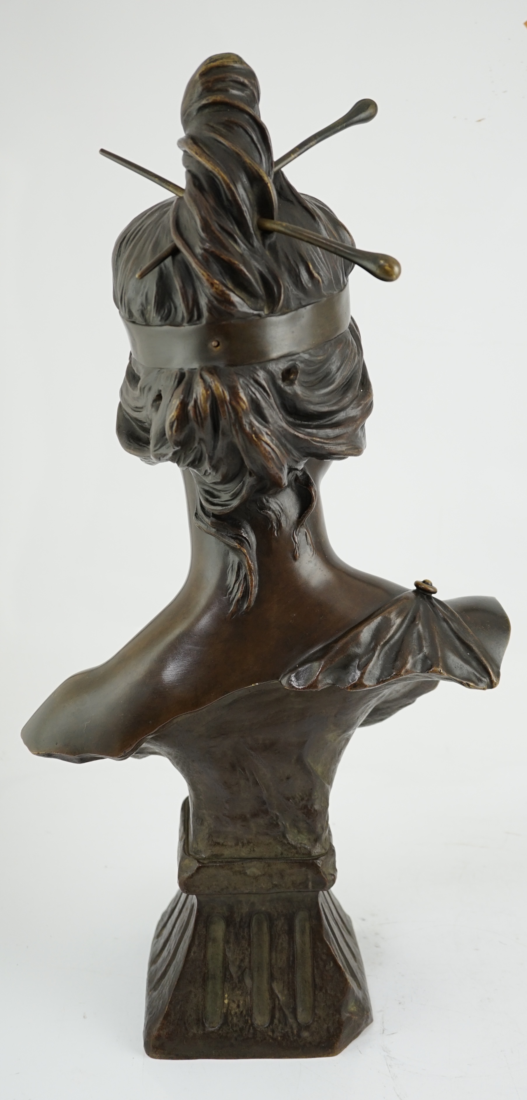 Georges Charles Coudray (1862-1932), a French bronze bust of 'Bakie'